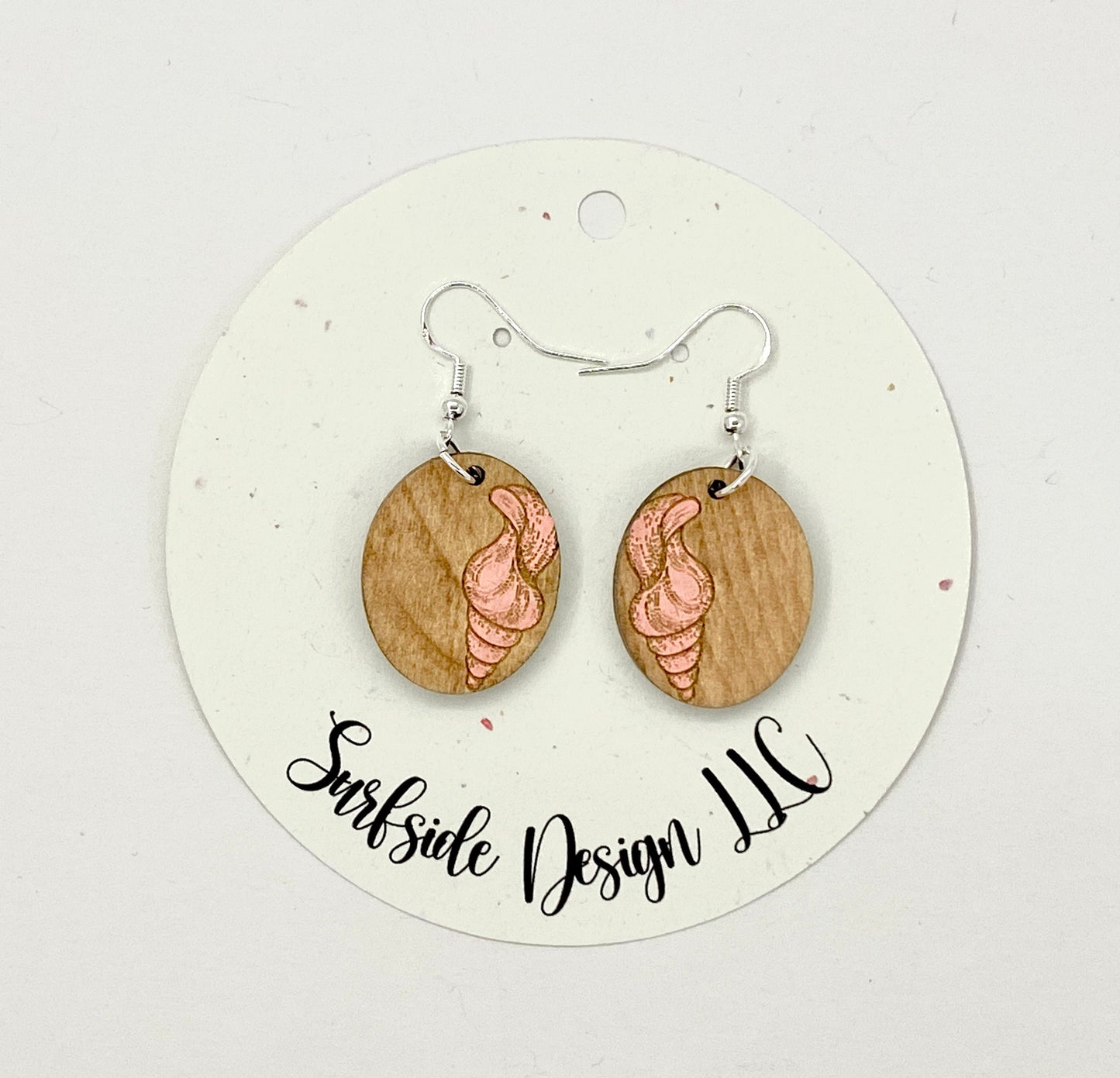 Shell Oval Dangle Earrings