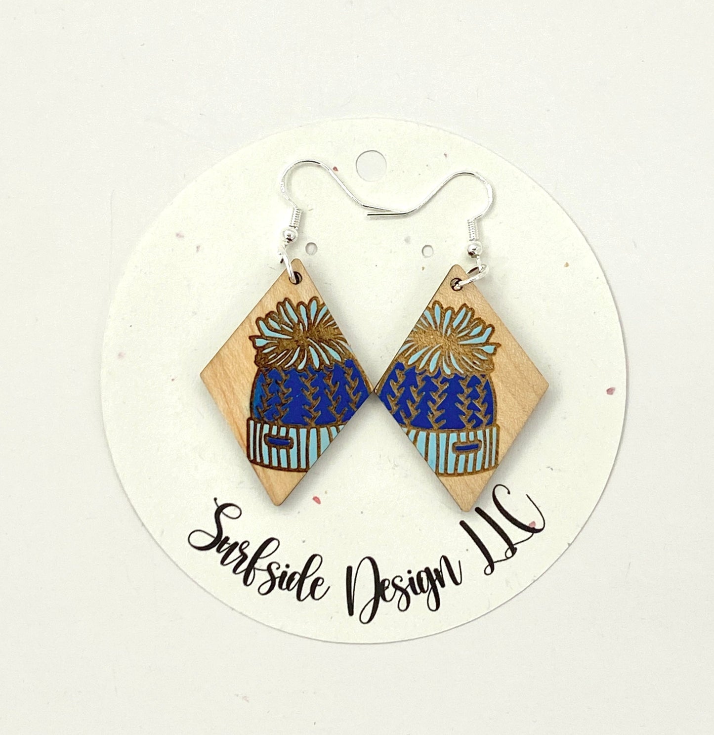 Winter Hat Dangle Earrings