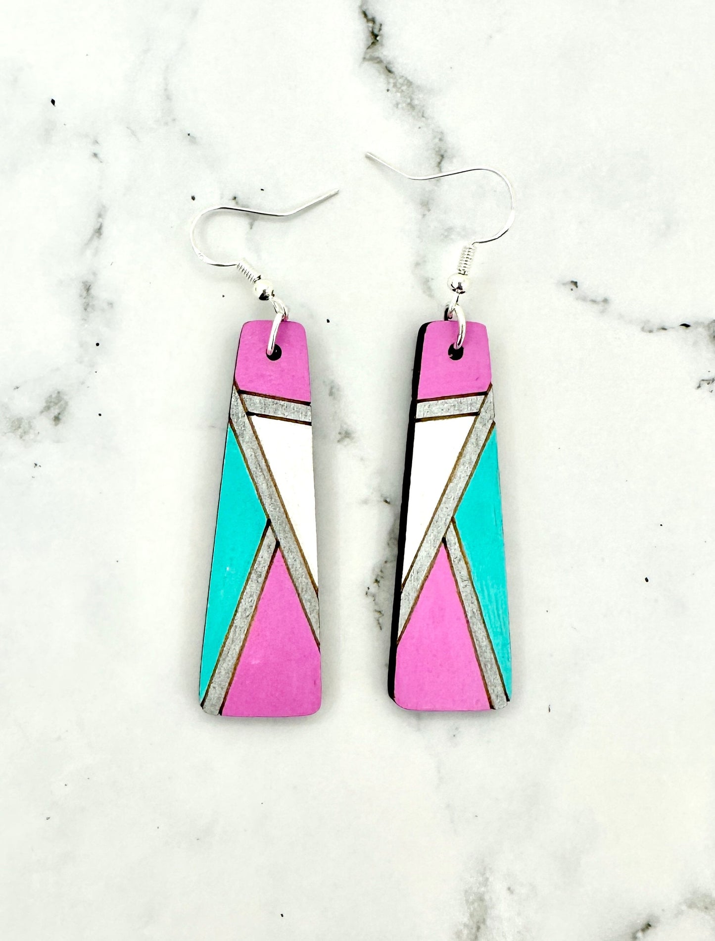 Geometric Design Dangle Earrings