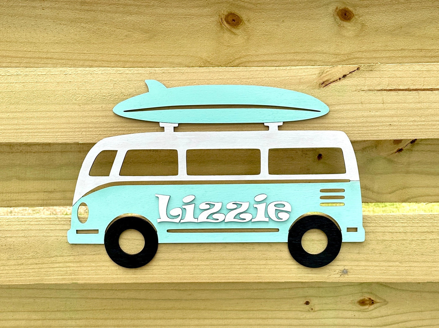 Surfer Van Name Sign