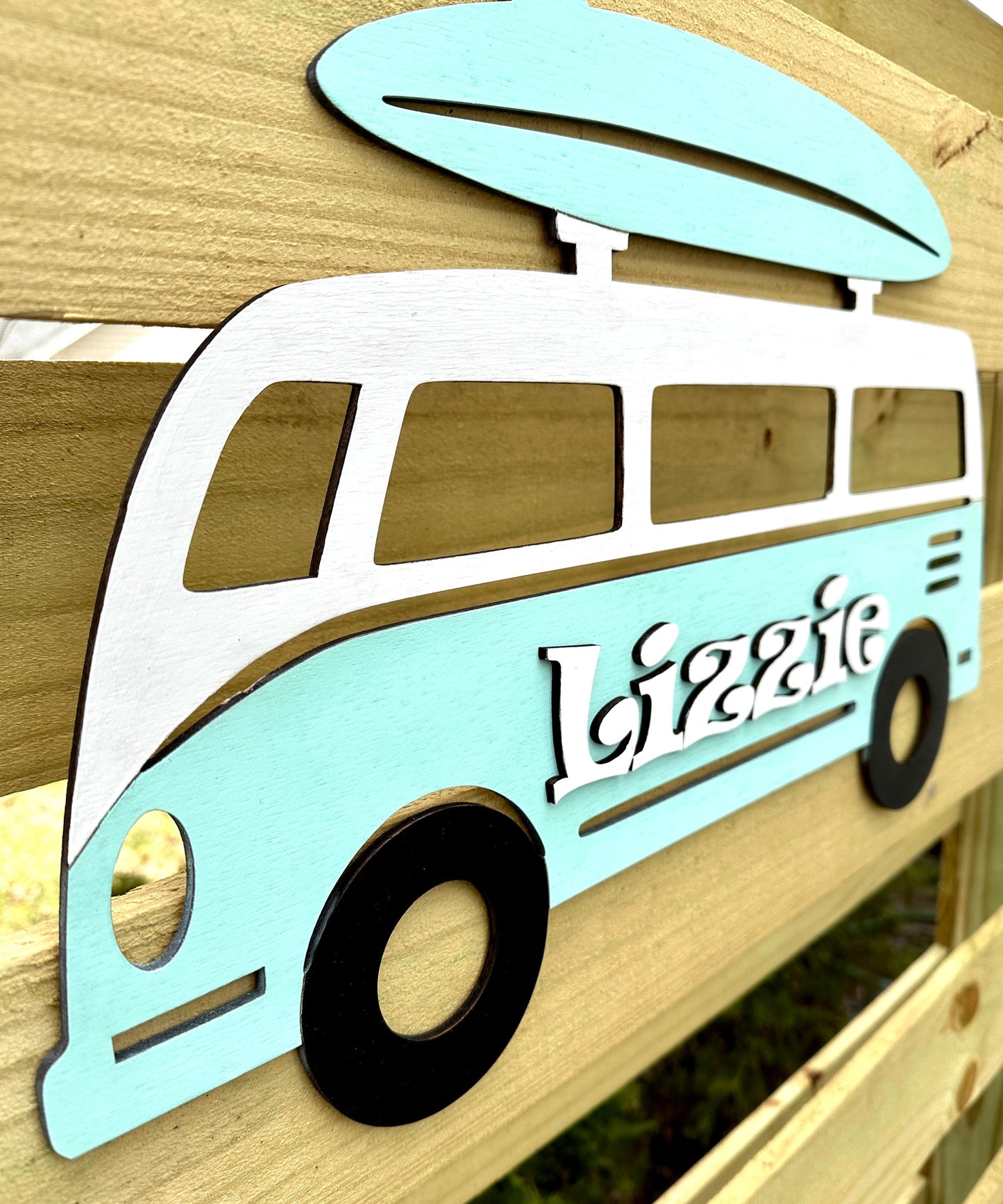 Surfer Van Name Sign