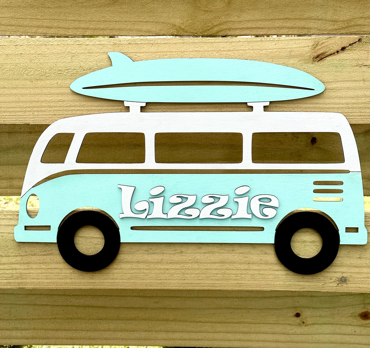 Surfer Van Name Sign