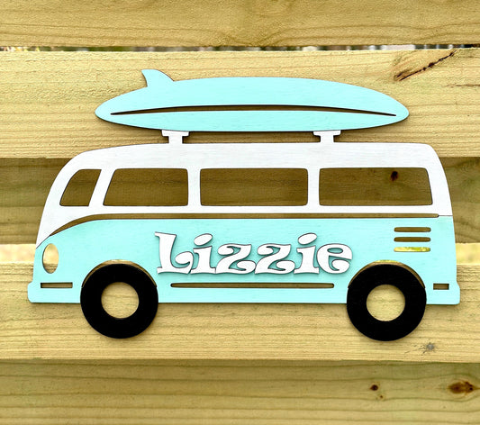 Surfer Van Name Sign