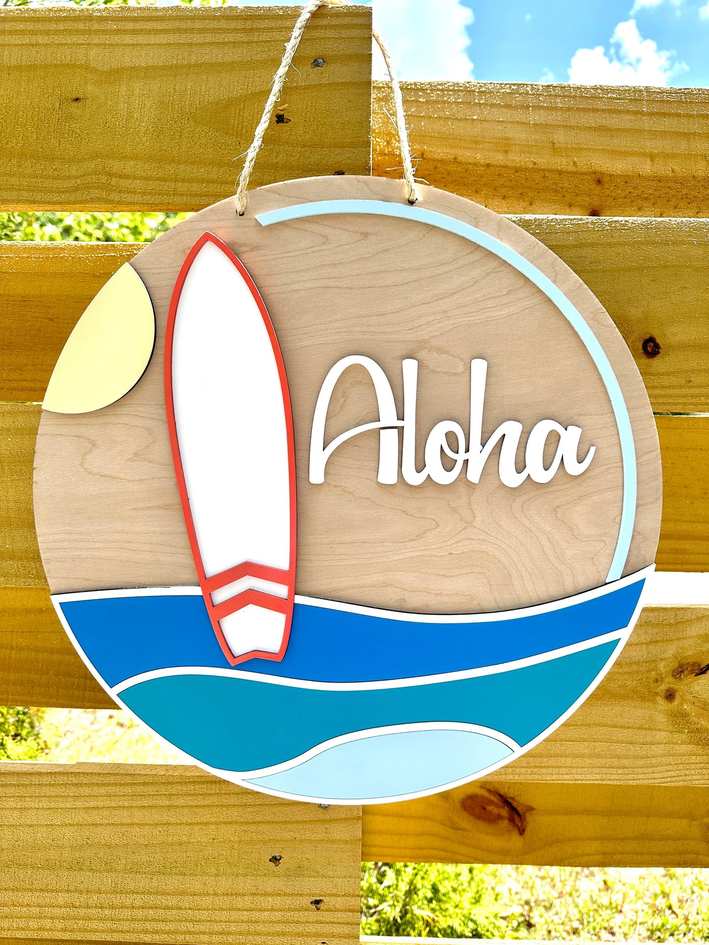 Surfboard Door Hanger Aloha