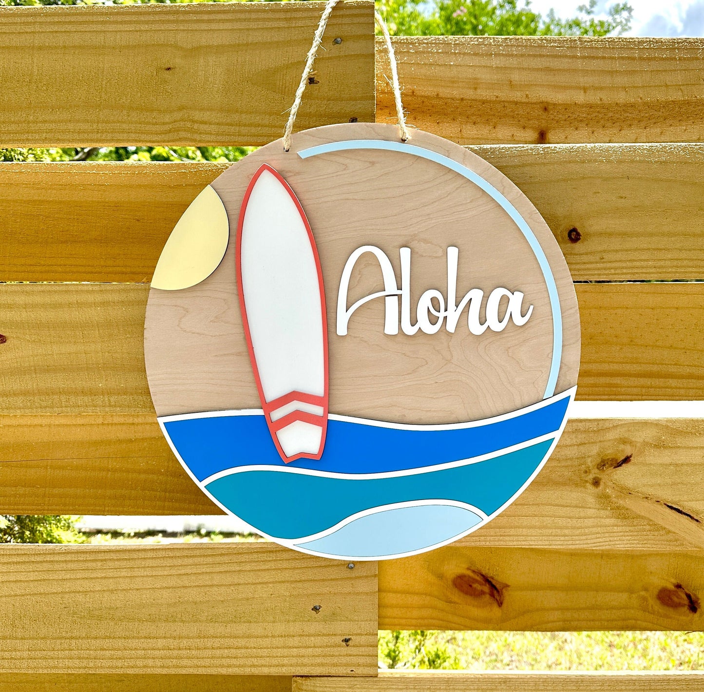 Surfboard Door Hanger Aloha