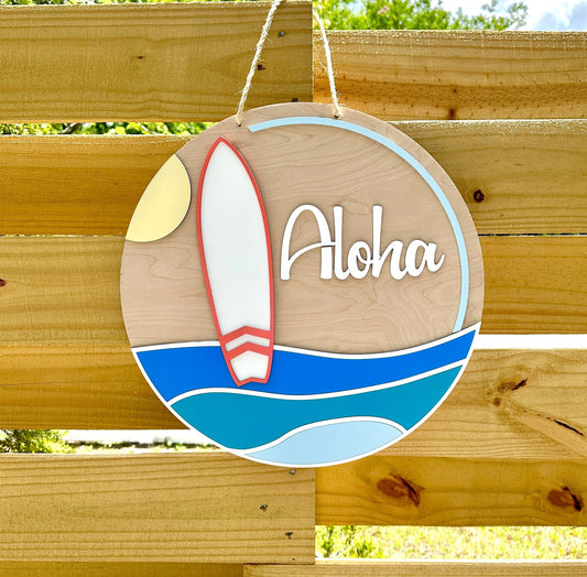 Surfboard Door Hanger Aloha