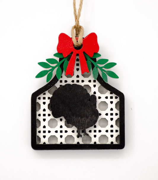 Farm Turkey Rattan Ornament