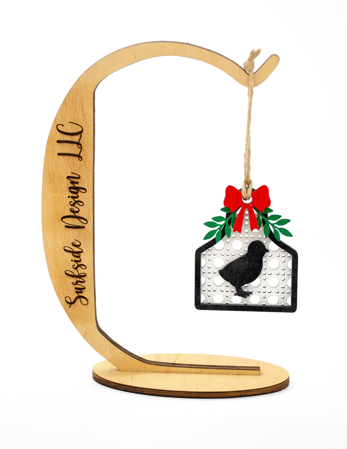 Farm Chick Rattan Ornament