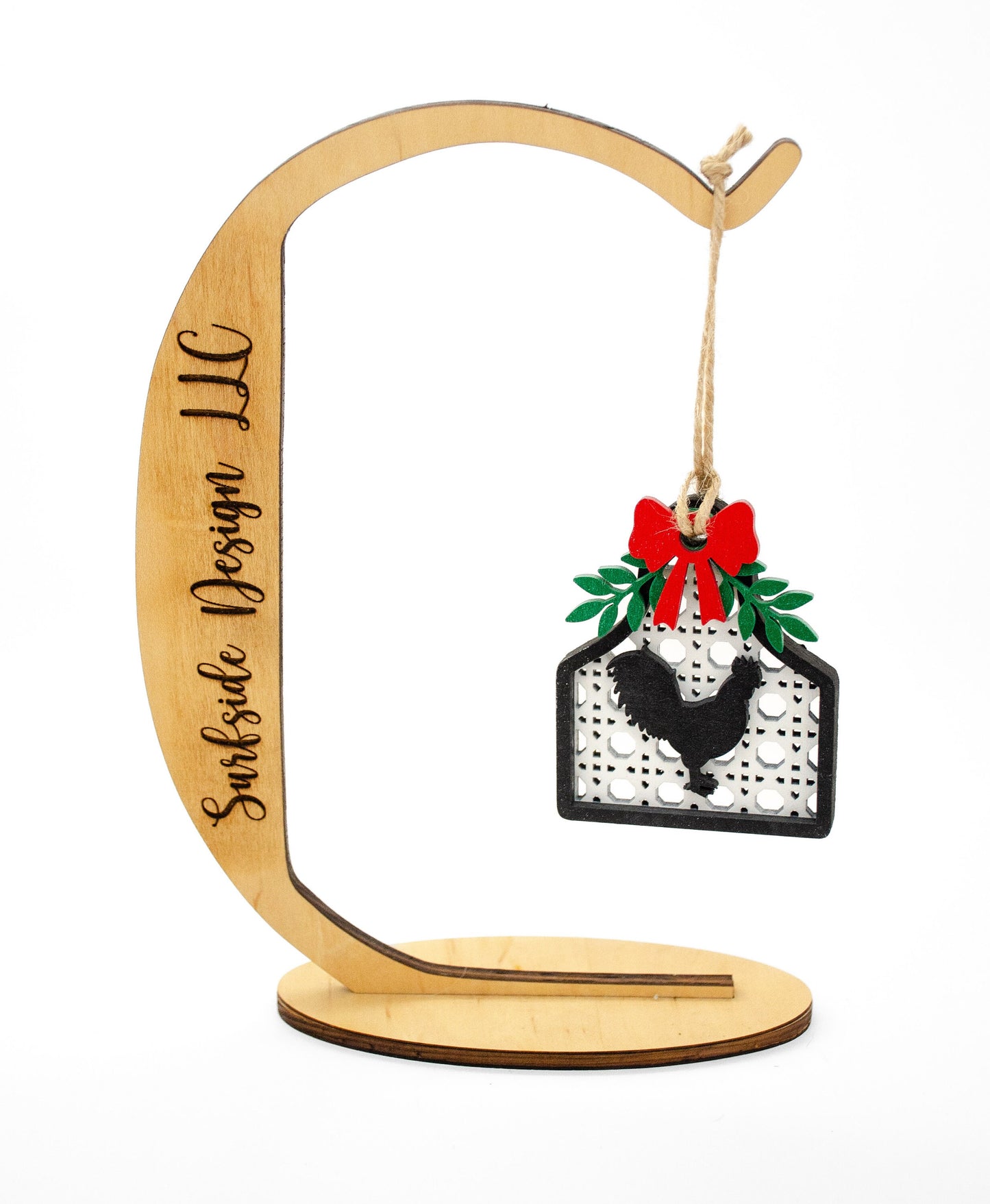 Farm Rooster Rattan Ornament