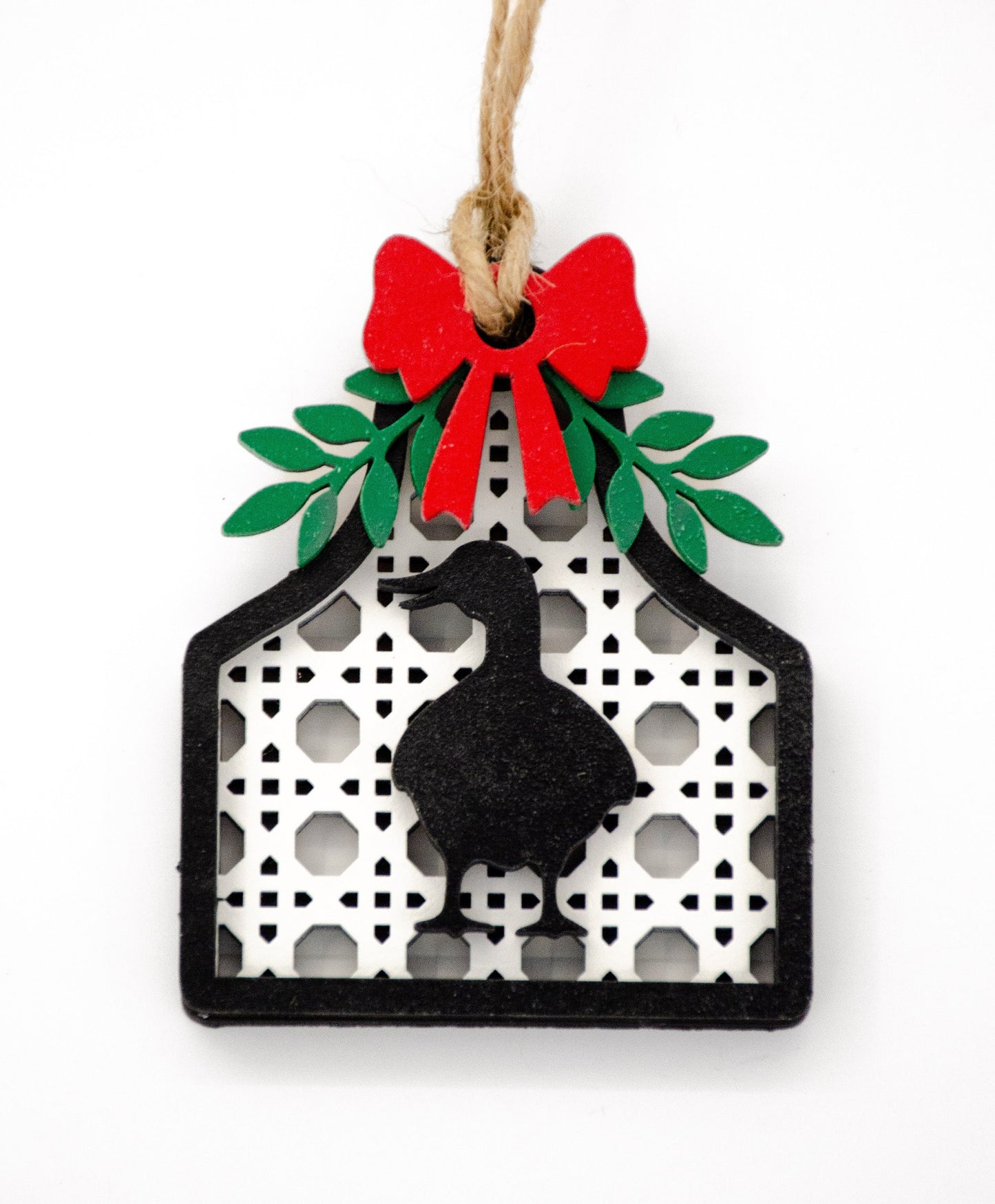 Farm Duck Rattan Ornament